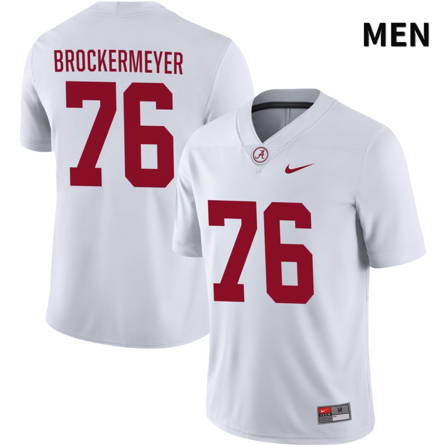 Alabama Crimson Tide Men's Tommy Brockermeyer #76 NIL White 2022 NCAA Authentic Stitched College Football Jersey XL16L70YA